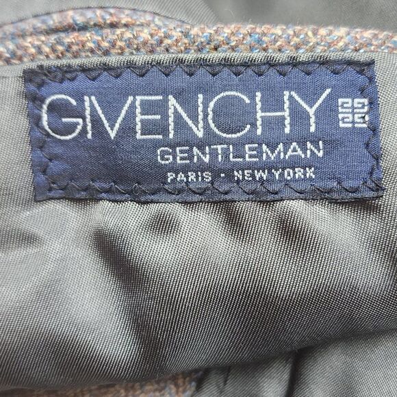 Givenchy Gentleman Vintage Wool Tweed Blazer, Men's 42R - Picture 9 of 14